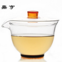 鼎亨古道茗阁耐高温玻璃盖碗 大号功夫茶具泡茶碗三才盖杯花茶器