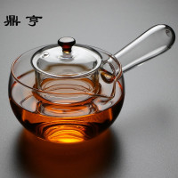 鼎亨加厚耐热高硼硅全玻璃茶壶桔普煮茶壶功夫茶具侧把壶泡茶壶煮