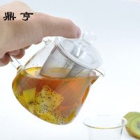 鼎亨日本原装进口耐热玻璃茶壶 带不锈钢过滤网泡茶壶茶具 CHEN