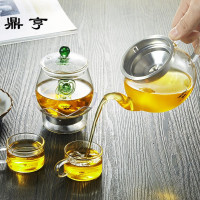 鼎亨新式易泡壶泡茶壶全玻璃飘逸杯过滤防烫茶具玲珑壶套装飘逸壶