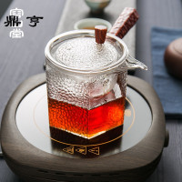 鼎亨释水 玻璃蒸茶器煮茶器 加厚侧把蒸汽泡茶壶普洱茶具电陶炉