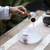 鼎亨 云雾茶洗 日式雾化磨砂玻璃杯洗建水茶具消毒锅茶道配件