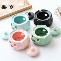 鼎亨陶瓷花茶壶 花茶具下午茶玻璃花茶杯水果花果茶壶耐热蜡烛