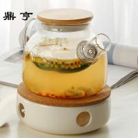鼎亨水果茶壶套装玻璃煮果茶壶日式家用可蜡烛加热花茶壶耐热花茶