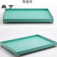 鼎亨新中式样板房客厅书房酒柜酒具混搭装饰摆件果盘茶托盘咖啡厅