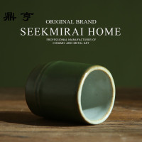 鼎亨中式高温陶瓷竹节茶杯品茗杯 家用温酒器暖烫酒壶酒杯酒具套