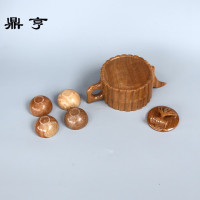 鼎亨天然石黄宫玉茶具 玉石酒具摆件玉壶 茶壶酒具茶具竹 礼品