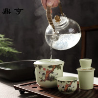 鼎亨景德镇冬季2两陶瓷温酒壶烫酒器分酒器暖酒器酒杯酒具套装
