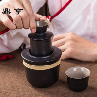 鼎亨景德镇陶瓷温酒器家用白酒中式暖酒壶酒杯复古酒盅酒具套装烫