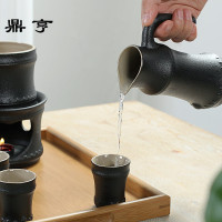 鼎亨 日式酒杯酒壶加热台烫酒壶陶瓷家用煮酒器温酒器白酒套装
