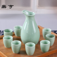 鼎亨2只8只套装酒杯酒具白酒烈酒陶瓷分酒器shot杯一口杯小家用包
