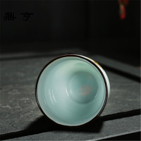 鼎亨釉下彩手绘单杯二两陶瓷白酒杯茶杯家用创意中式小酒杯啤酒杯