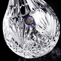 鼎亨无铅水晶玻璃酒樽 盛酒壶 洋酒瓶分酒器 家用磨砂密封存酒瓶