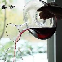 鼎亨水晶玻璃快速球型红酒葡萄酒醒酒器套装家用带盖分酒壶