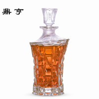 鼎亨加厚欧式威士忌洋酒瓶醒酒器分酒器红酒家用个性水晶玻璃带盖