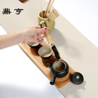 鼎亨恒铭昌茶道六君子套装茶夹茶盘配件功夫茶具竹制实木茶道养壶