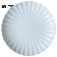 鼎亨春泥手工仿古陶瓷壶承景德镇茶道盘子托盘奉茶盘果盘花边花瓣