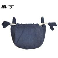 鼎亨手工棉麻日式茶杯袋单杯袋束口袋砂洗布袋茶具便携收纳袋大号