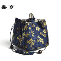 鼎亨棉麻布艺日式手工茶杯收纳袋茶具收纳布袋单杯袋茶杯袋茶道