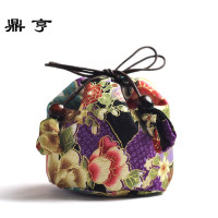 鼎亨小紫砂壶袋小快客杯茶杯袋茶具收纳袋日式棉麻素朴旅行便携布