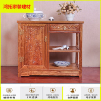 苏宁放心购鸡翅木素面餐边柜茶水柜多功能碗柜 花梨木80水柜(左柜) 单新款简约
