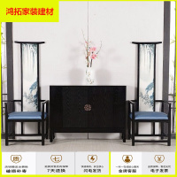 苏宁放心购玄关柜鞋柜简约现代餐边柜厅柜隔断实木禅意装饰边柜 玄关柜*1+椅子*2 整装 框架结构新款简约