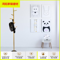 苏宁放心购轻奢创意卧室客厅金属衣帽架大理石落地式架子卧室挂衣架新款简约