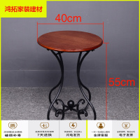 苏宁放心购迷你小茶几简约圆形铁艺茶几沙发欧式休闲创意客厅小圆桌阳台桌子 小号-[较小 组装新款简约