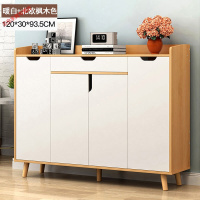 苏宁放心购鞋柜简约现代厅柜多功能口鞋架 简易储物仿实木收纳柜子 120cm枫木 组装新款简约