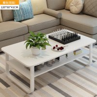 苏宁放心购大客厅家庭用客房泡茶客厅后茶几吃饭店铺卧室房间用的水小茶几 120CM暖白色双层 组装新款简约