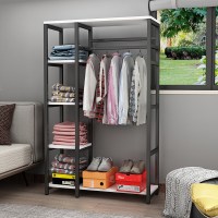 苏宁放心购简易家用卧室挂衣架衣帽架衣帽间落地组合钢架衣柜简约客厅衣服架新款简约