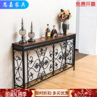 苏宁放心购欧式铁艺靠墙边桌艺术玄关桌玄关台家用暖气罩案台过道花桌 进玄关柜 长120*宽25*高90白色 组装新款简约