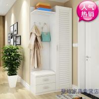 苏宁放心购多功能实木厅柜鞋柜衣帽柜组合进玄关柜带穿衣镜挂衣架换鞋凳Z新款简约