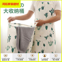 苏宁放心购!脏衣收纳筐棉麻可折叠玩具收纳桶布艺防水脏衣篓新款简约