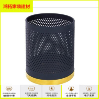 苏宁放心购不锈钢网眼穿孔宾馆客房桶 厨房卫生间桶 餐厅垃圾桶新款简约