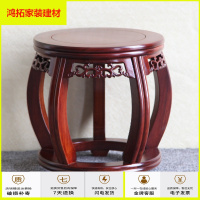 苏宁放心购红木小凳子实木中式仿古小圆鼓凳小矮凳酸枝木黑檀木板凳家用新款简约