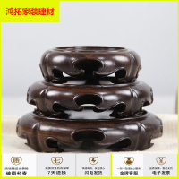 苏宁放心购黑檀木花瓶佛像底座圆形底座实木奇石头盆景摆件整料整木原木底座新款简约