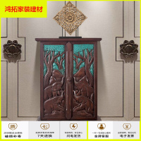 苏宁放心购异丽东南亚风格家具实木花大象装饰柜玄关厅柜客厅阳台储物柜新款简约