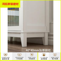 苏宁放心购简约现代书柜书架白色置物架防尘收纳柜白色带玻璃书柜新款简约