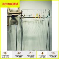苏宁放心购服装店中岛展示架落地式不锈钢金色挂衣架正挂橱窗侧挂女装店货架新款简约
