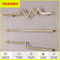 苏宁放心购金色服装店展示架上墙正挂多功能儿童服装货架女装店挂衣杆壁挂式新款简约