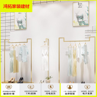 苏宁放心购万坚女装店服装架落地式金色展示架侧挂衣架店铺陈列货架新款简约