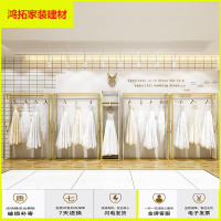 苏宁放心购万坚婚纱店高档落地展示架子组合礼服架影楼高档挂衣架男装陈列架新款简约