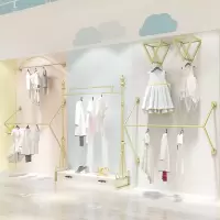 苏宁放心购万坚ins风儿童服装店装修展示架上墙壁挂式童装货架侧挂衣架墙挂新款简约