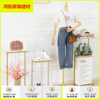 苏宁放心购万坚服装店流水台装饰橱窗模特展示架中岛展示台高低置物桌子新款简约