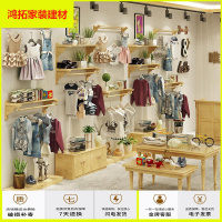苏宁放心购服装店展示架挂衣服架子童装店铺装修效果图儿童鞋架包包架陈列架新款简约