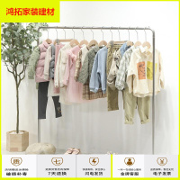 苏宁放心购童装店展示架儿童服装架不锈钢实木挂衣架落地式中岛架石头架装饰新款简约