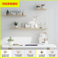 苏宁放心购墙上置物架一字隔板木ins装饰电视书架卧室路由器挂墙壁架新款简约
