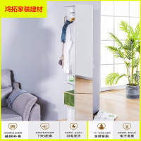苏宁放心购亿家达穿衣镜可移动全身镜衣帽架带挂钩落地镜子客厅试衣镜衣柜镜新款简约