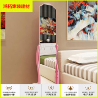 苏宁放心购全身旋转穿衣镜家用贴墙卧室挂墙试衣镜带衣帽架显瘦立体落地镜子新款简约